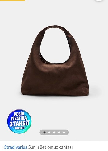 Stradivarius Kadın Kahverengi Süet Günlük Çanta