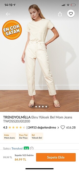 Trendyolmilla mom jean