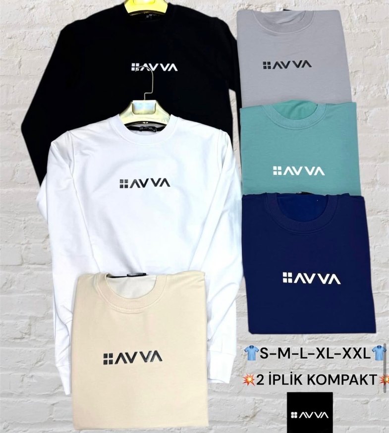 Beyaz Erkek Sweatshirt Uzun Kollu Spor - Görsel 3