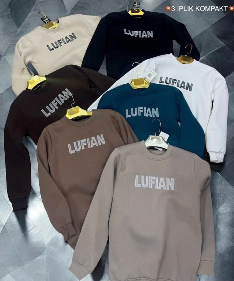 Beyaz Erkek Sweatshirt Uzun Kollu Spor - Görsel 5