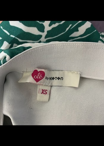 Yeşil Batik Desenli Yüksek Bel Mini Şort - Görsel 4