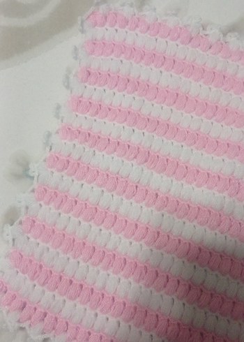 Pembe Çizgili Banyo lifi çeyizlik - Görsel 2