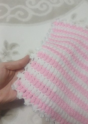 Pembe Çizgili Banyo lifi çeyizlik - Görsel 3