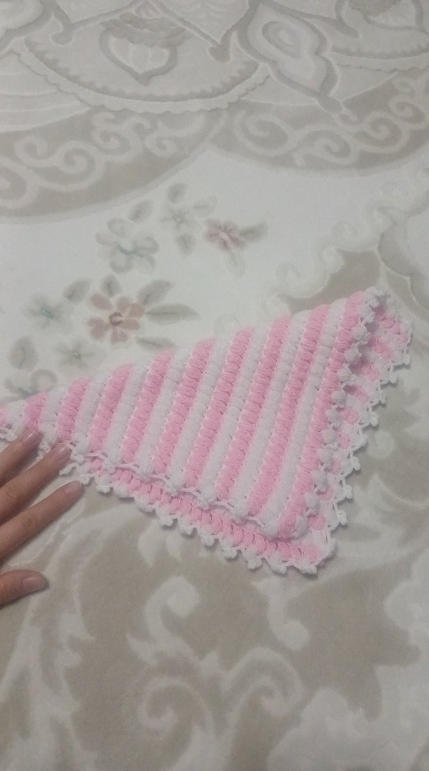 Pembe Çizgili Banyo lifi çeyizlik - Görsel 5