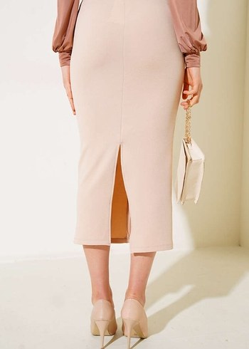 Bej Midi Kalem Etek - Görsel 3