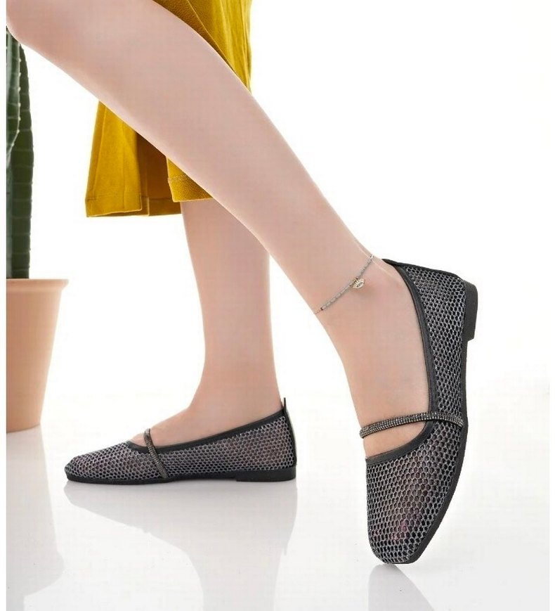 Kare Burunlu Siyah  Babet - Görsel 3