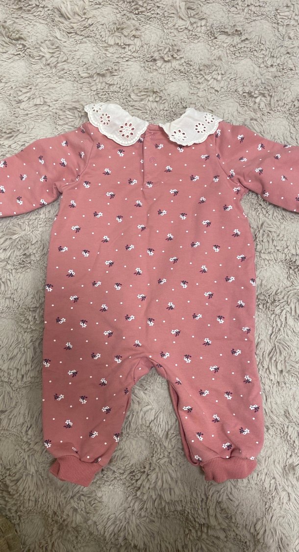 Dantel Yakalı Bebek Tulumu - Görsel 2