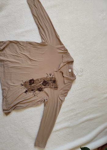 Bej Desenli uzun Kollu penye - Görsel 3