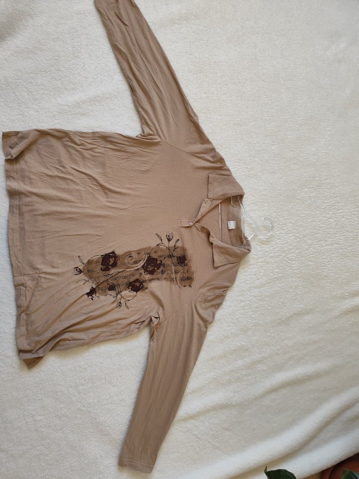 Bej Desenli uzun Kollu penye - Görsel 3