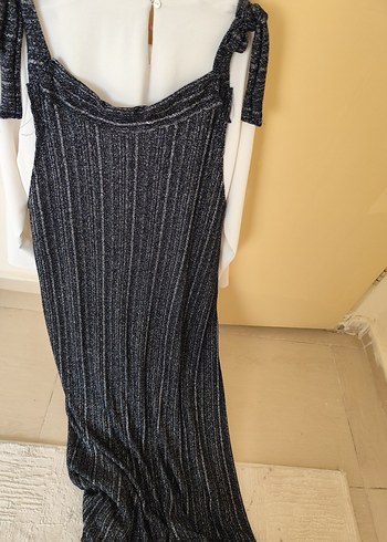 Örgü Detaylı Uzun Elbise - Görsel 6