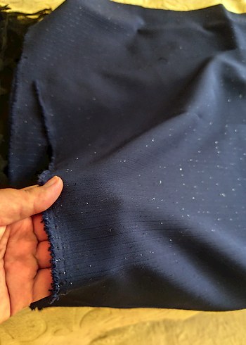 lacivert simli kumaş - Görsel 2