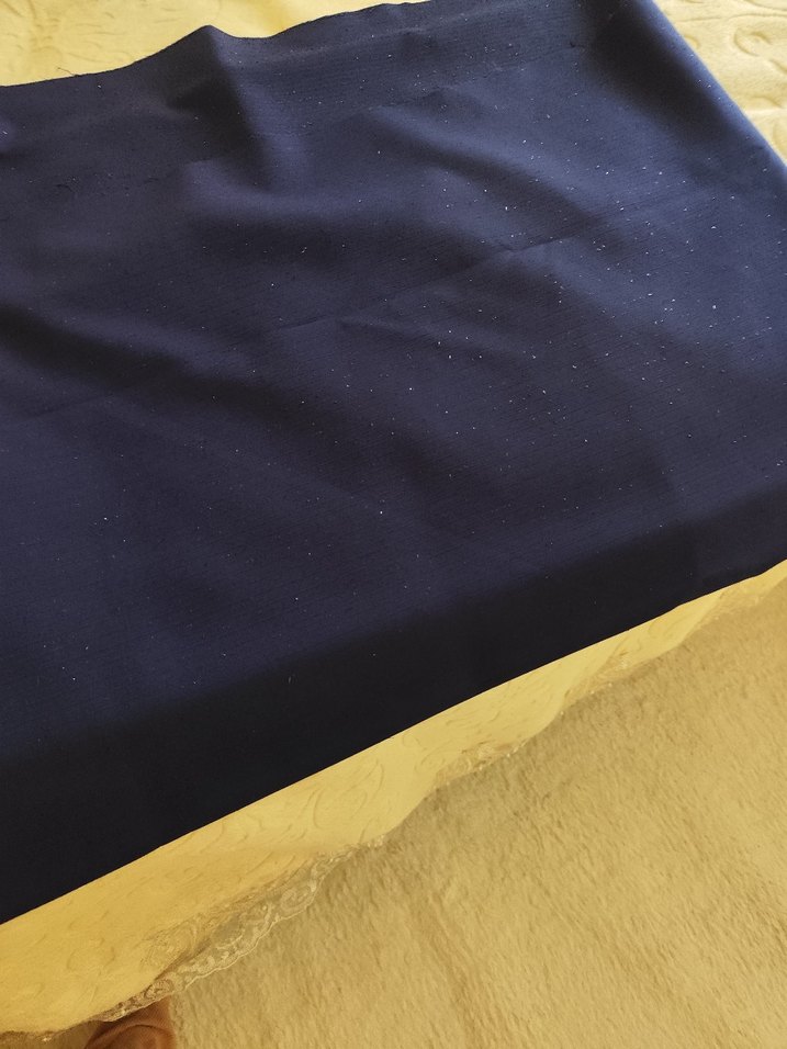 lacivert simli kumaş - Görsel 3