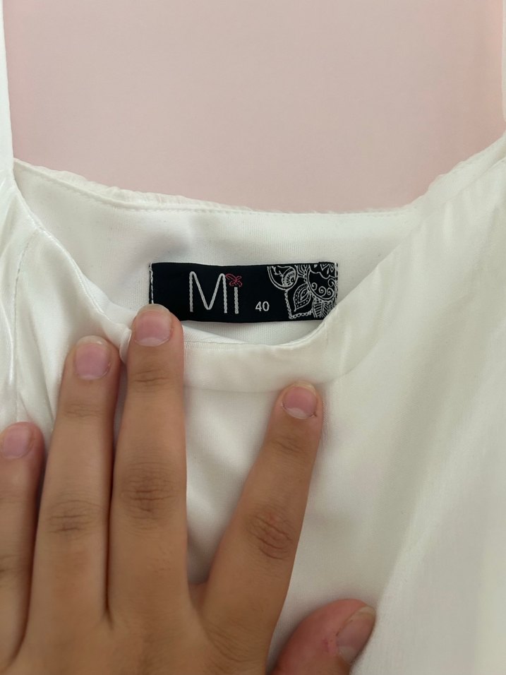 Ekol marka Prenses Kollu Beyaz Mini elbise - Görsel 3