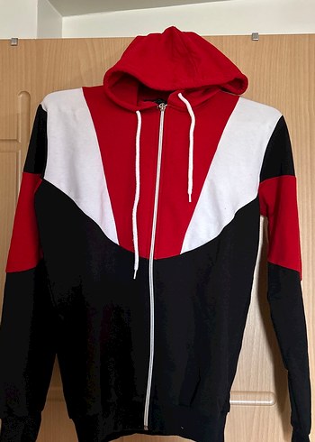 Kırmızı Siyah Fermuarlı Kadın Eşofman Takımı - Görsel 2