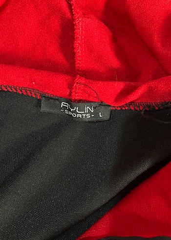 Kırmızı Siyah Fermuarlı Kadın Eşofman Takımı - Görsel 6