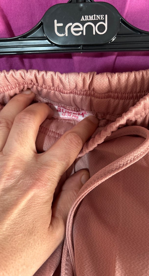 Pembe Pilili Uzun Kadın Etek - Görsel 3