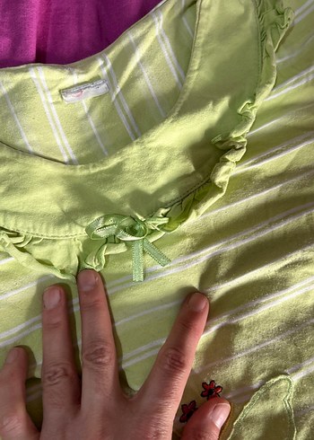 Yeşil Mini Kısa Kollu Kadın Pijama Takımı - Görsel 4