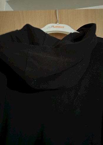 V Yaka Siyah Baskılı Kız çocuk Sweat elbise - Görsel 3