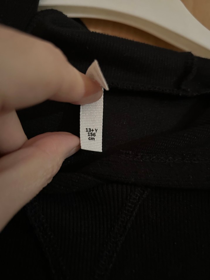 V Yaka Siyah Baskılı Kız çocuk Sweat elbise - Görsel 5