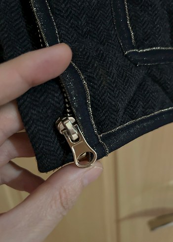 Siyah Fermuarlı Kız çocuk binici tarzı Yelek - Görsel 3