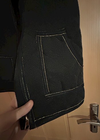 Siyah Fermuarlı Kız çocuk binici tarzı Yelek - Görsel 2