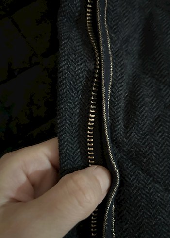 Siyah Fermuarlı Kız çocuk binici tarzı Yelek - Görsel 6