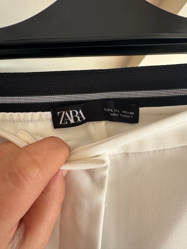 Kadın Beyaz Kumaş Pantolon - Görsel 3