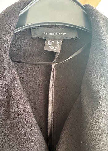 Siyah Kadın Uzun Kesim Ofis Kabanı - Görsel 2