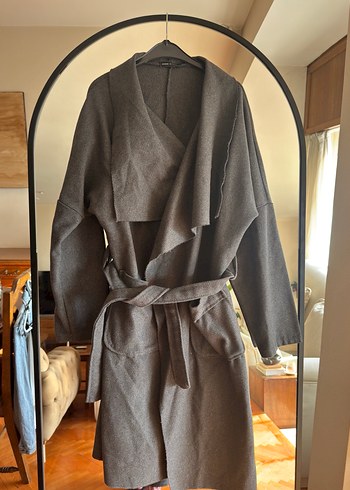 Gri Uzun Kollu Kadın İnce Kaşe - Görsel 2