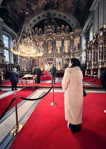 Bej Uzun Kadın Kürk - Görsel 4