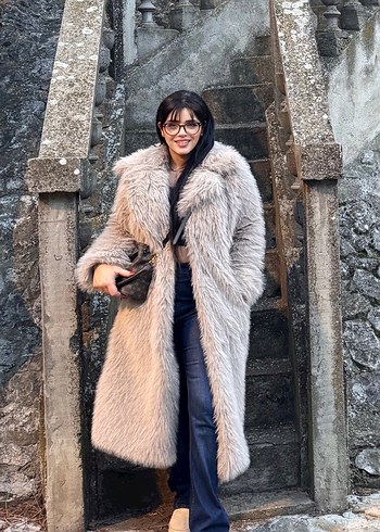 Bej Uzun Kadın Kürk - Görsel 3