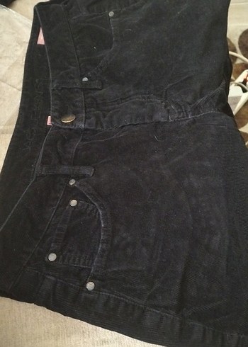 Siyah Kadın Boyfriend Süet Pantolon - Görsel 3