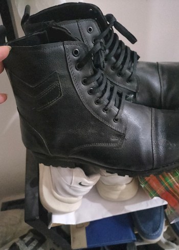 Siyah Bağcıklı Erkek Kauçuk Bot - Görsel 3