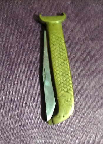 Parlak Haki Renkli Kesici antik - Görsel 4