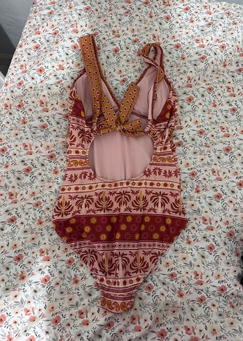 Bohem Çok Renkli Dantel Detaylı Mayo - Görsel 2