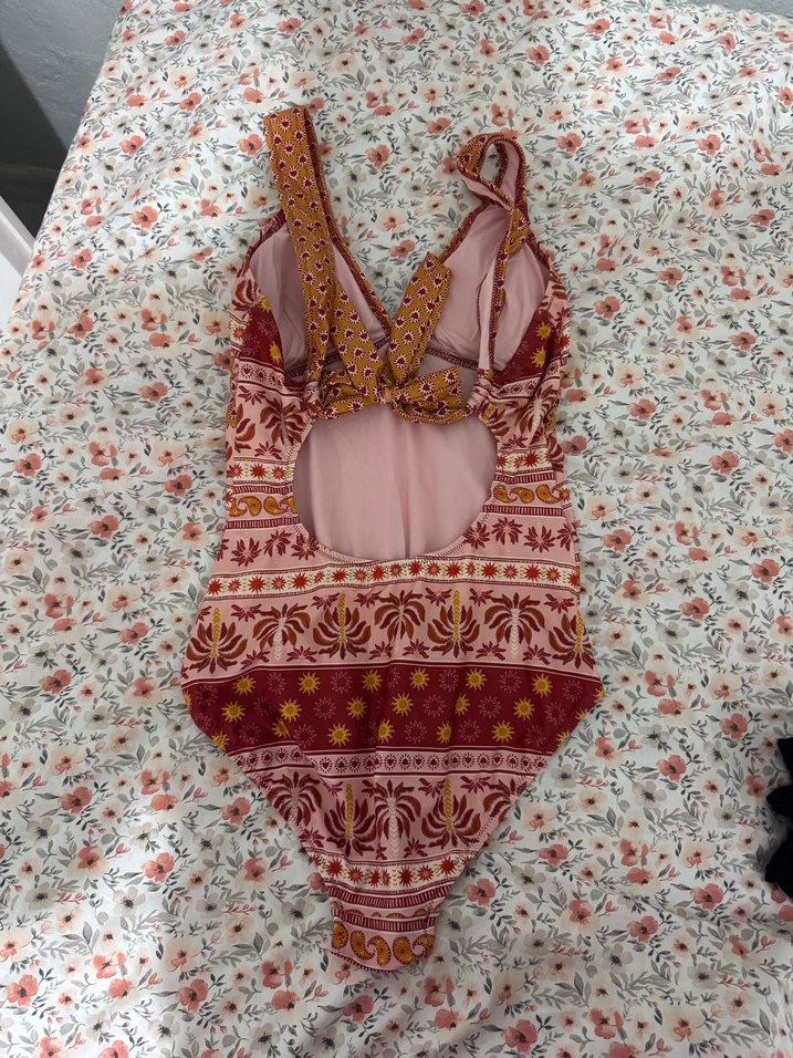 Bohem Çok Renkli Dantel Detaylı Mayo - Görsel 2