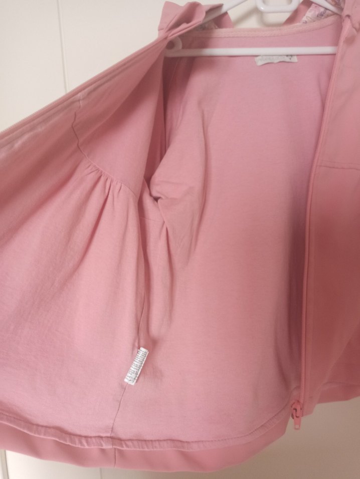 2 PARÇALI KULAKLI YAĞMURLUK VE KADİFE PANTOLON KIZ ÇOCUK TAKIM - Görsel 2