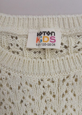 Koton Kız Çocuk Ajurlu Triko Süveter ve Mini Etek ikili Takım. - Görsel 2