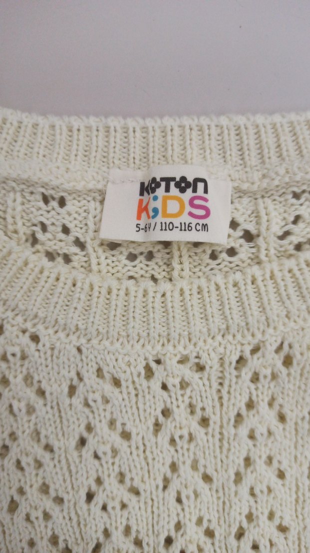 Koton Kız Çocuk Ajurlu Triko Süveter ve Mini Etek ikili Takım. - Görsel 2