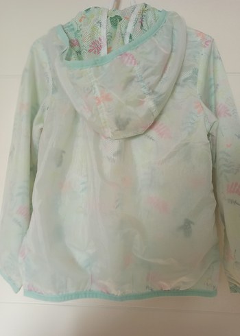 Kız Çocuk Kapüşonlu Şeffaf Tie-Dye Yağmurluk - Görsel 3