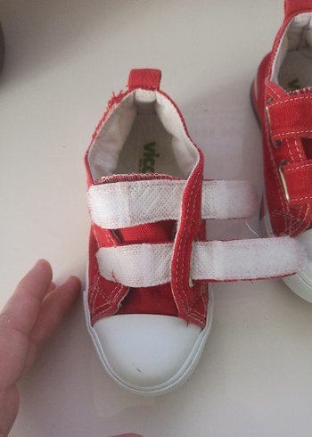 kız -erkek Çocuk Kırmızı Cırt Cırtlı Spor Ayakkabı - Görsel 3
