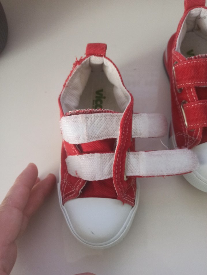 kız -erkek Çocuk Kırmızı Cırt Cırtlı Spor Ayakkabı - Görsel 3