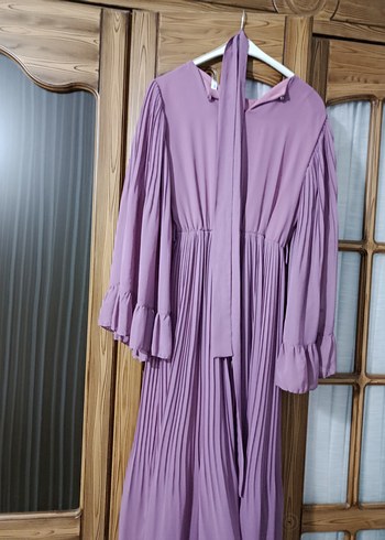 Mor Piliseli Uzun Bohem Elbise - Görsel 4