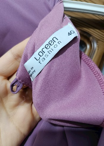 Mor Piliseli Uzun Bohem Elbise - Görsel 5