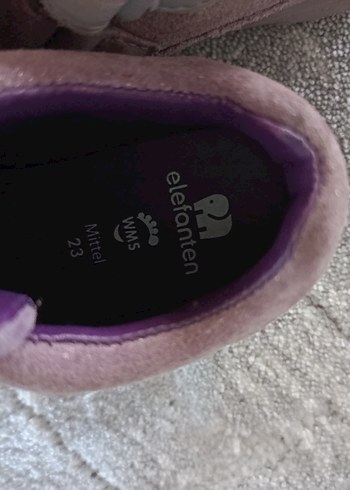 Mor Baskılı İlk Adım Ayakkabısı Velcro - Görsel 2