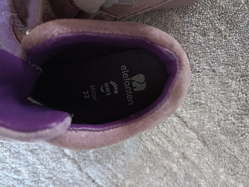 Mor Baskılı İlk Adım Ayakkabısı Velcro - Görsel 2