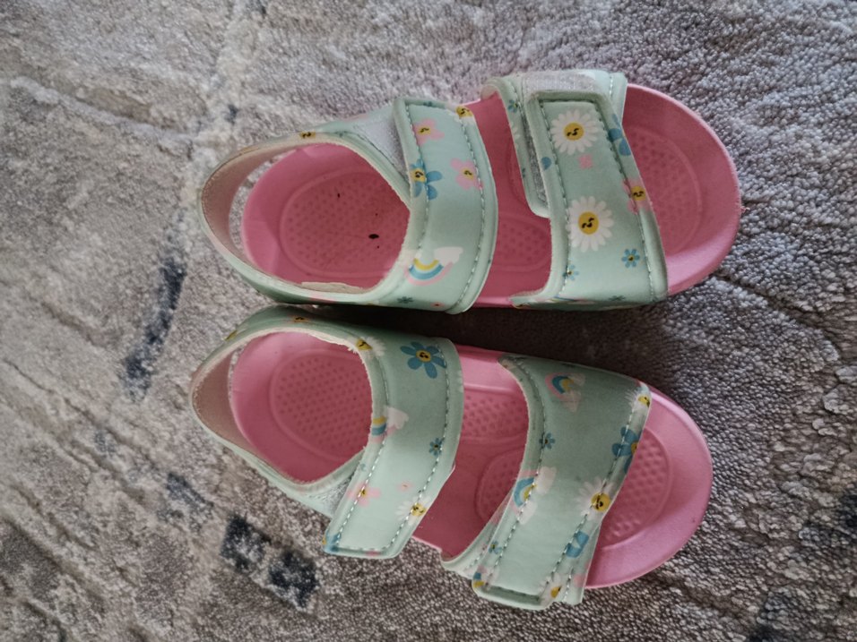 Kız Çocuk Çok Renkli Cırt Cırtlı Terlik - Görsel 2