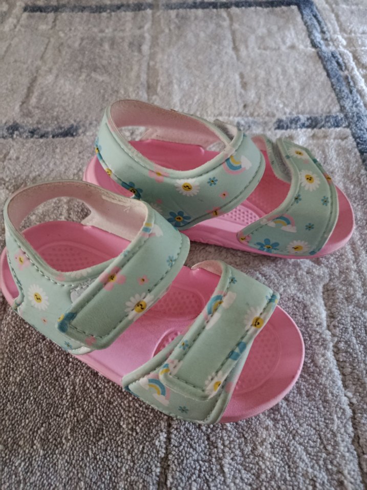 Kız Çocuk Çok Renkli Cırt Cırtlı Terlik - Görsel 3