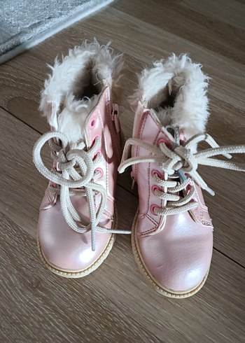 Kız Çocuk Pembe Kürklü Lastik Bot - Görsel 6