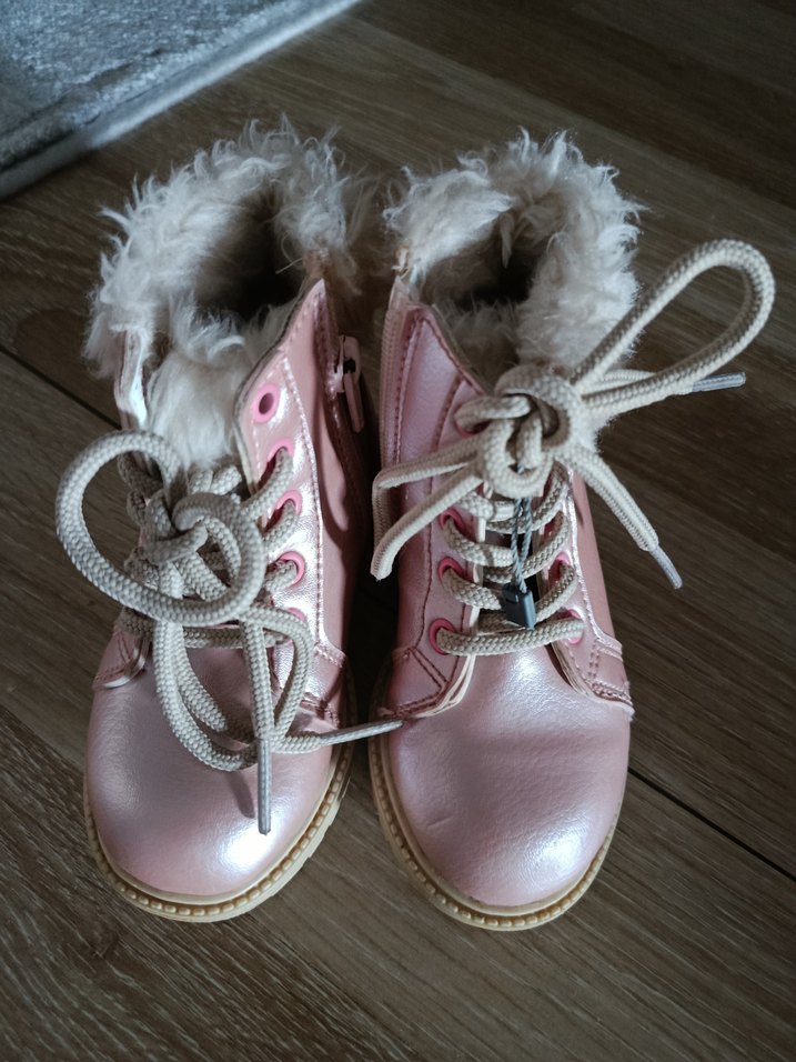 Kız Çocuk Pembe Kürklü Lastik Bot - Görsel 2